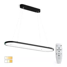 Lustre Led Preto P Mesa De Jantar C Dimmer E Controle 36w Bivolt