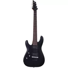 Guitarra Shecter C-7 Cuerdas Thrubody Deluxe Black Zurda 