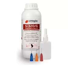 Kit Cola Acrílica Sinteglas S-320/g Com Aplicado E Agulhas