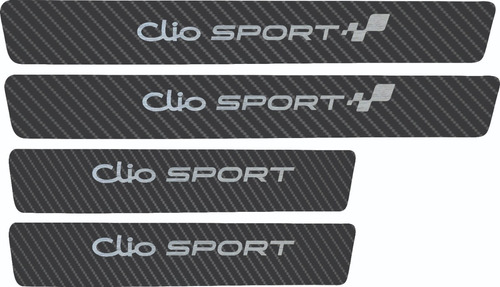 Sticker Vinil Estribos Automvil Carbono 5d Clio Sport Foto 10