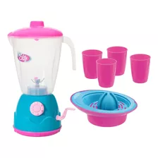 Kit Liquidificador Brinquedo Funcional Bate De Verdade