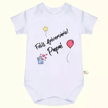  Body Bebê Frases Feliz Aniversário Papai F1354