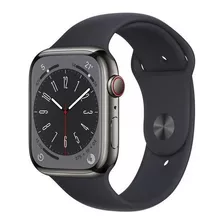 Apple Watch S8 45mm Gps+cell Cx Aço Pusl/ Midnight+anatel+nf