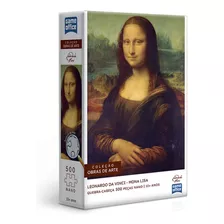 Quebra Cabeça 500 Pçs Leonardo Da Vinci Monalisa Game Office