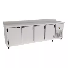 Balcão Refrigerado Encosto Inox 4 Portas 2,50 Mts - Kofisa