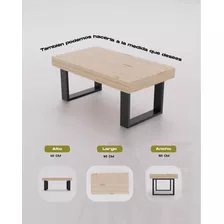 Mesa De Centro Minimalista 0.60x0.90 Milmaderas