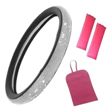 Cubre Volante Strass+ Bolsita+ C/cinturones Fucsia