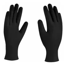 Guantes Descartables Derma Care Dermanit Color Negro Talle G De Nitrilo X 100 Unidades