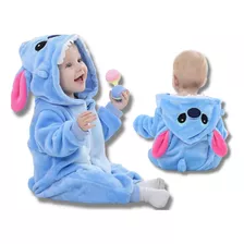 Pijama Macacão Bebê Stitch Menino Menina Pelúcia E Quentinho