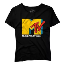 Camiseta Feminina Classica Mtv Anos 80 E 90 Estilosa 