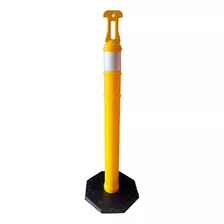 Poste De Seguridad Naranja Con 120cm Cinta Reflejante Y Base