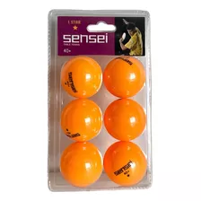 Set 6 Pelotas Ping Pong 1 Estrella Sensei - Tenis De Mesa