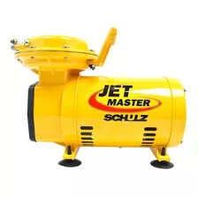 Compressor De Ar Mini Elétrico Portátil Schulz Hobby Ms 2.3 Jet Master Monofásica 250w 220v 60hz Amarelo