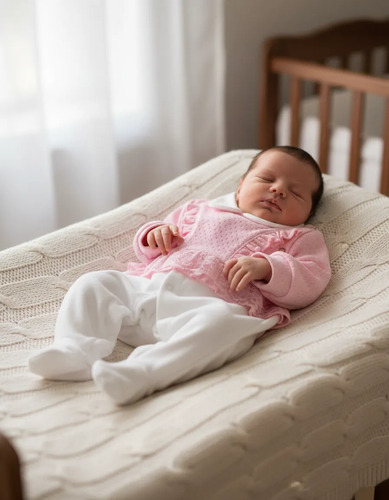 Macacão Bebê Suedine  Menina  Rosa Bb Rosa Rn