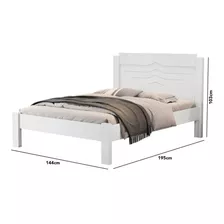 Cama Sofia Casal Para Colchão De 138x188cm Cambel /vj Cor Branco