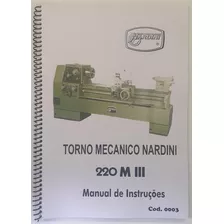 Manual De Instrução Do Torno Nardini 220 M I I I