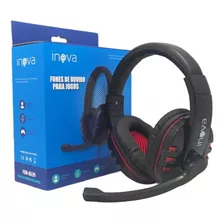 Headset Gamer Com Fio Inova Fon8939 Cor Preto