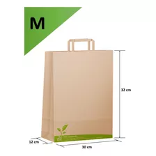20 Bolsas Papel Kraft / Reutilizable Ecológica (30×12×32)