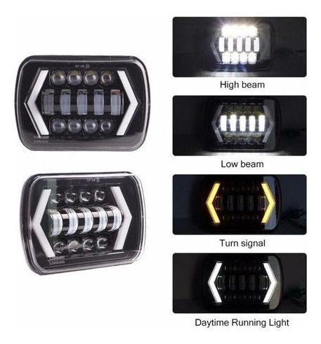 Faro Led Hilux Cherokee Wrangler Chevrolet S10 D21, 5x7, 6x7 Foto 3