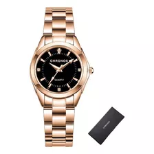 Reloj Chronos Elegant De Cuarzo Inoxidable Para Mujer