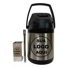 Kit Tereré Completo Personalizado, Térmica 2,5 Litros Inox.