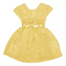 Vestido Infantil Cetim Rodado Festas Menina Luxo + Brinde