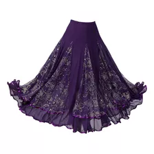 Falda De Baile De Salón Para Mujer, Falda Larga, Vestido De