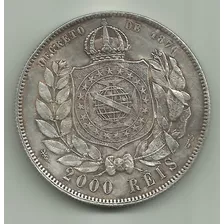 Moeda 2.000 Réis Prata Império Do Brasil 1889 Ref. 498