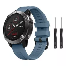 Correa De Reloj Compatible Con Garmin Fenix ??7 Color Cian