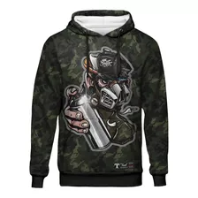 Blusa Moletom Capuz Grafite Parede Arte Street Camo Trust