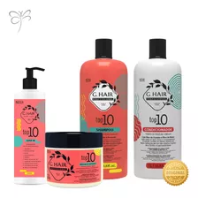 Kit Shampoo+cond+mascara+ Protetor Termico G Hair Top 10 +nf