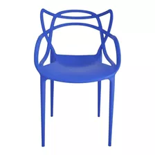 Cadeira De Jantar Top Chairs Top Chairs Allegra, Estrutura De Cor Azul-bic, 4 Unidades