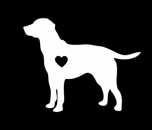 Foto de Lab Pointer Perro Silueta Con Corazn Nok Calcomana Vinilo 