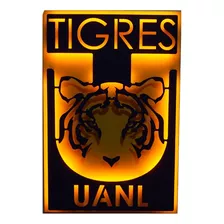Tigres Uanl Liga Mx Letrero Decorativo Con Iluminación Led