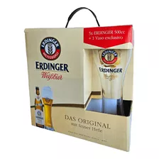 Pack Cerveza Alemana Erdinger Weissbier + Vaso Erdinger 