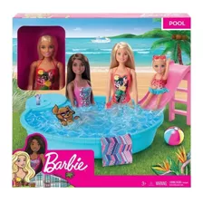 Barbie Piscina Pileta Con Muñeca Mattel Ghl91