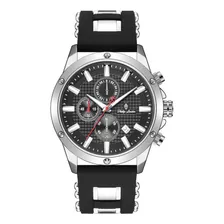 Relógio Esportivo Phillip London Falcon Silver Black 46mm