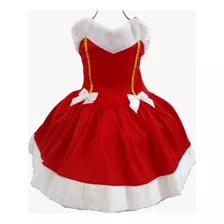 Fantasia Da Mamãe Noel Infantil Roupa Noelete Vestido Natal