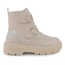 Bota Infantil Feminina Pampili Coturno Bege - 681012