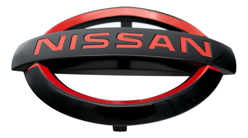 Emblema Parrilla Nissan Versa 15-19 V-drive Negro Con Rojo  Foto 4