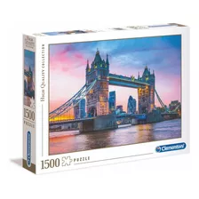 Puzzle Rompecabeza Atardecer Tower Bridge X 1500 Clementoni 