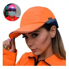 Gorra De Seguridad Luz Led Reflejante Semi Casco Protección 