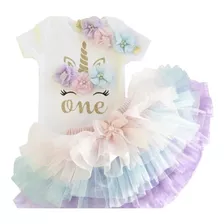 Vestido Ropa Traje Para Niña De Un Año Mi Primer Cumpleaños