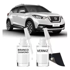 Tinta Tira Risco Automotivo Nissan Kicks Cor Branco Diamond