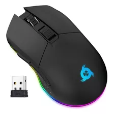 Mouse Gamer Klim Inalámbrico, Rgb Pc, Mac Y Ps4, Ps5 Negro