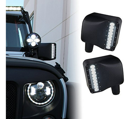 Espejos Laterales Led Ahumados Para Jeep Wrangler 2007-2018. Foto 4