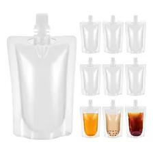 10 Cantil Plástico 100ml Sache Porta Liquido Bebida C/ Funil