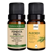 Kit Óleo Essencial Pimenta Preta + Vegetal De Alecrim 10ml