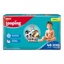 Fralda Looping Looney Tunes Hiper Tamanho Xxg - 46 Unids