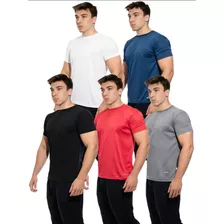  Kit 4 Camisetas Masculina Academia Dry Fit Treino Fitness